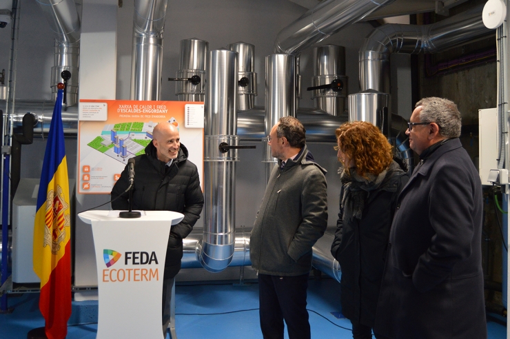 Un moment de la inauguració del local tèrmic de FEDA Ecoterm.