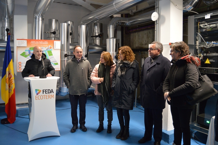 Un moment de la inauguració del local tèrmic de FEDA Ecoterm.