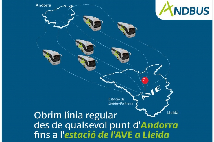 L'anunci de la nova línia fins a Lleida d'Andbus.