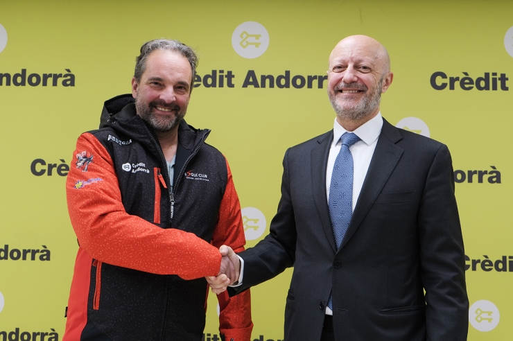 El director de l’àrea de Negoci Bancari Andorra de Crèdit Andorrà, Martí Alfonso i Robert Alañà, president de l’ECEP.