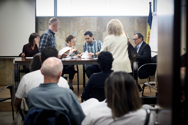 Un moment de la junta ordinària de Ramaders d'Andorra.