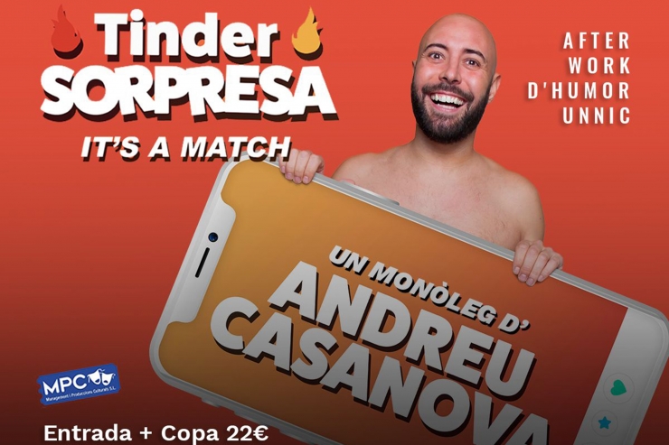 El cartell de l'espectacle humorístic d'Andreu Casanova.