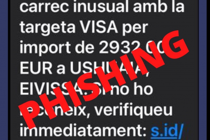 Una de les alertes per intents de 'phishing'.
 