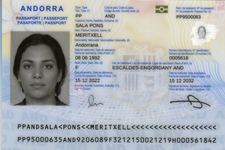 La imatge que tenen els passaports andorrans.