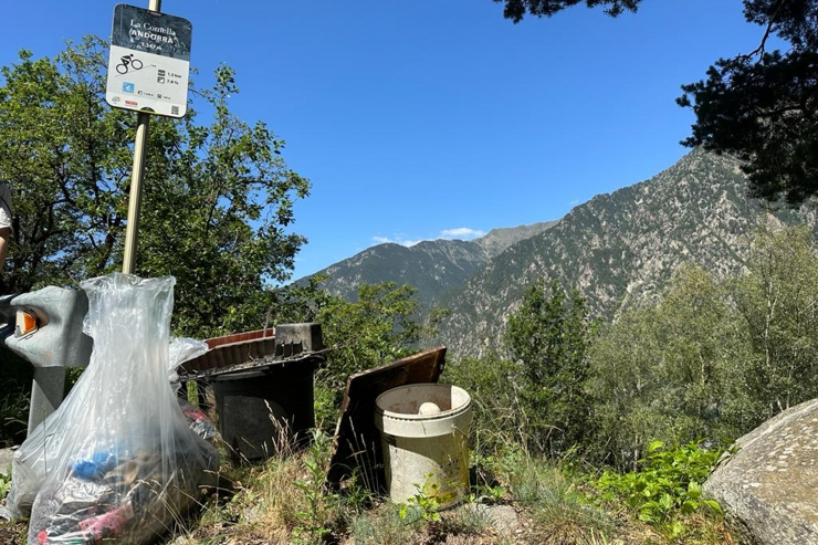 Part de les deixalles recollides en el marc de la jornada Onada Verda de Pyrénées.