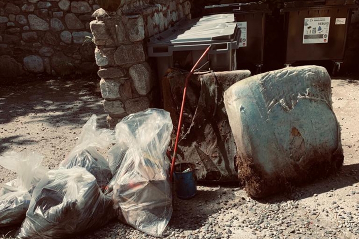 Les deixalles i brutícia recollida en el marc de la jornada Onada Verda de Pyrénées.