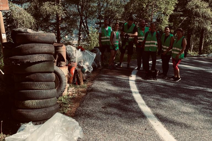 Part de les deixalles i brutícia recollida en el marc de la jornada Onada Verda de Pyrénées.