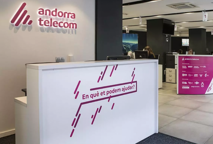 L'oficina comercial d'Andorra Telecom.