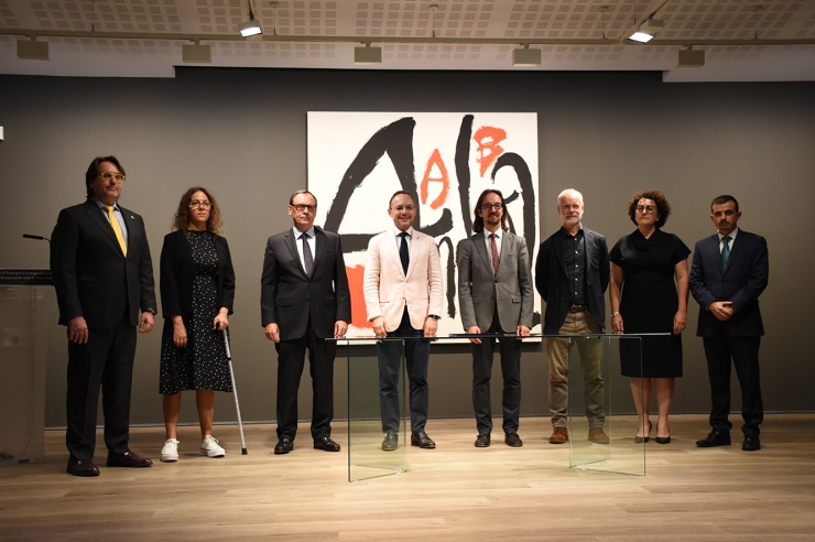 Els signants del pacte d'estat per a l'acord d'associació amb la Unió Europea.