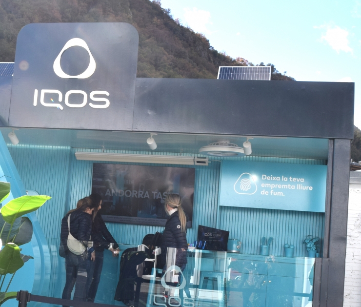 L'estand d'IQOS Andorra.