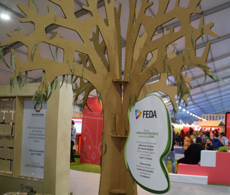 'L'arbre dels propòsits', una de les activitats ofertes per FEDA, que recollirà les idees i els desitjos dels usuaris per reduir la contaminació i potenciar la preservació del medi ambient.