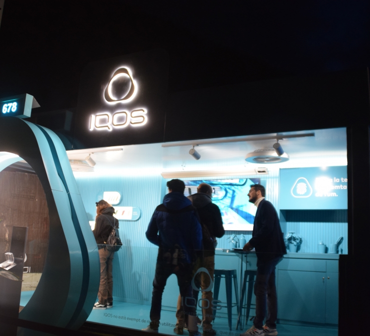 L'estand d'IQOS Andorra.