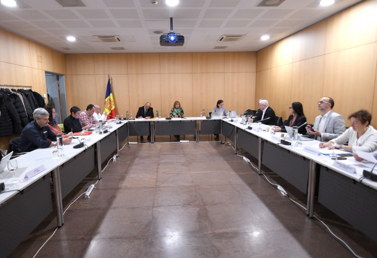 Un moment de la reunió del consell econòmic i social d'aquest divendres al matí.