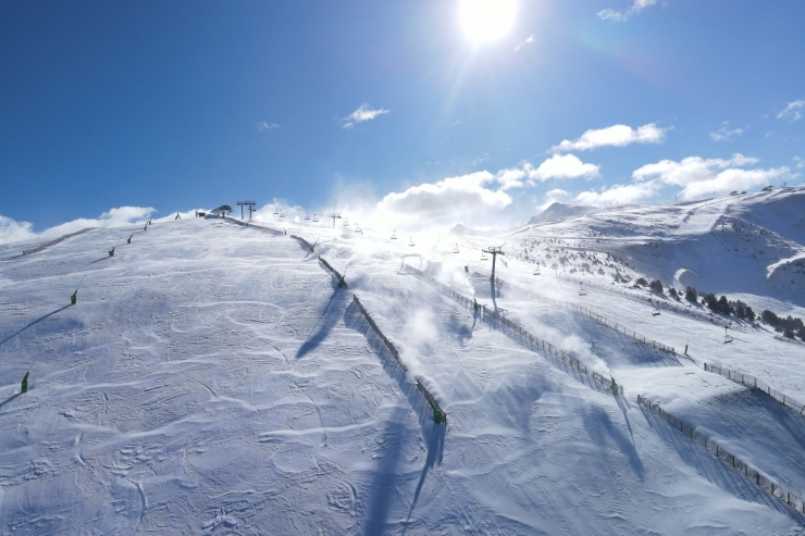 L'estat actual d'una de les pistes de Grandvalira Resorts.