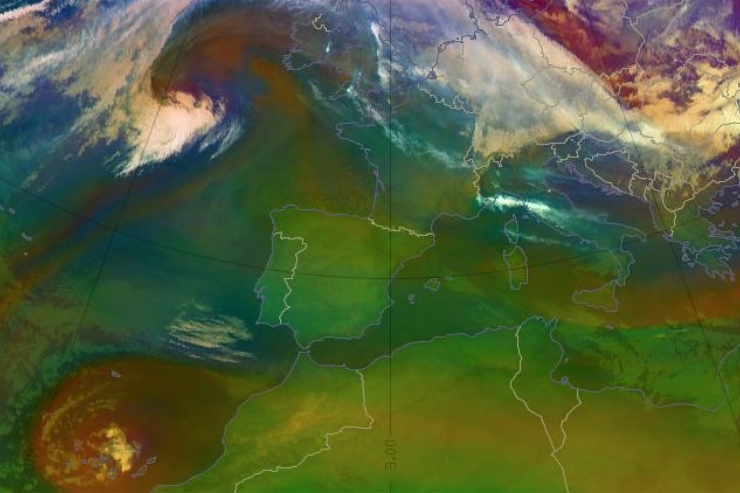 Mapa de temperatures d'aquest cap de setmana.