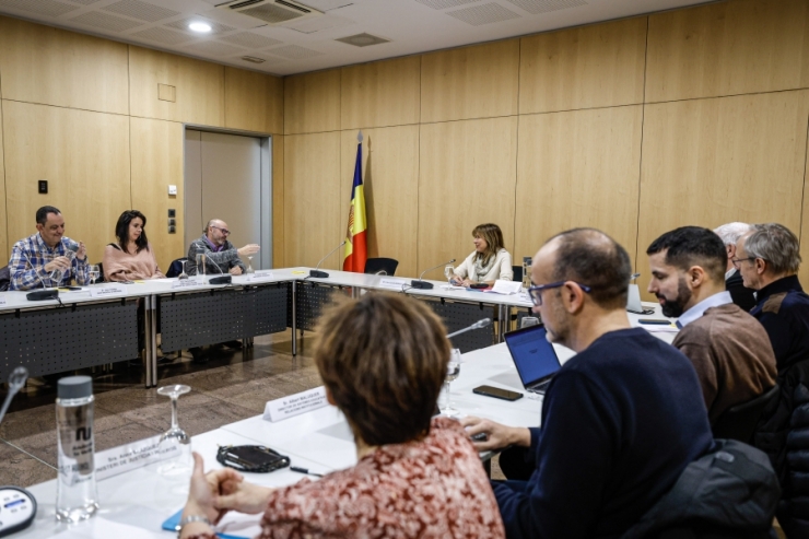 Un moment d'una reunió del consell econòmic i social.
 