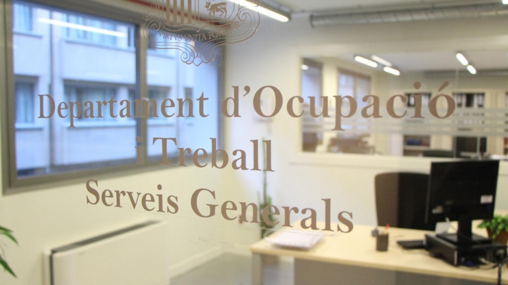 Les dependències del departament d'Ocupació i Treball.