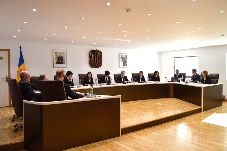 Un moment de la sessió de consell de comú d'Andorra la Vella celebrada aquest dijous.