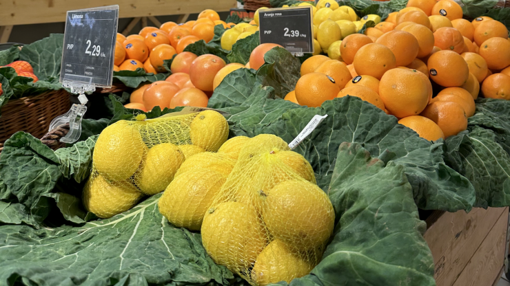 Productes alimentaris d'un supermercat.