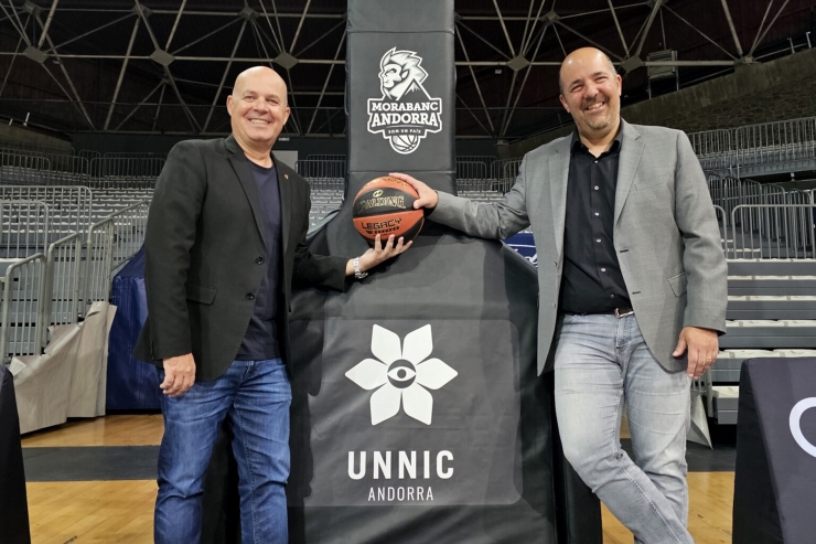 Els presidents d'Unnic i del MoraBanc Andorra, Marc Martos i Gorka Aixàs.