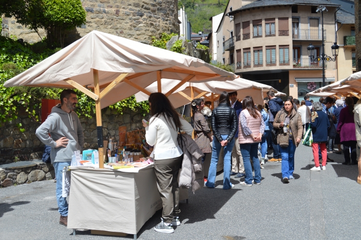 Una imatge del Mercat de la Vall aquest dissabte al migdia.