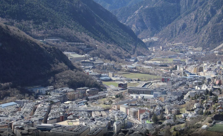 Una vista aèria d'Andorra.