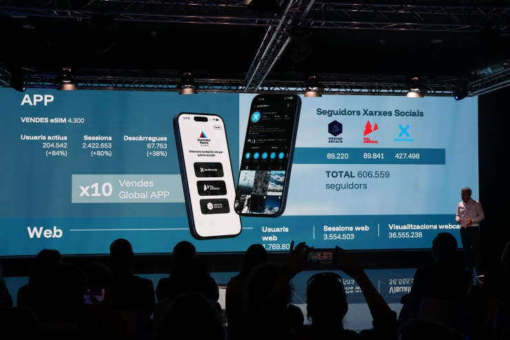 David Ledesma, director de màrqueting de Grandvalira, durant la presentació.